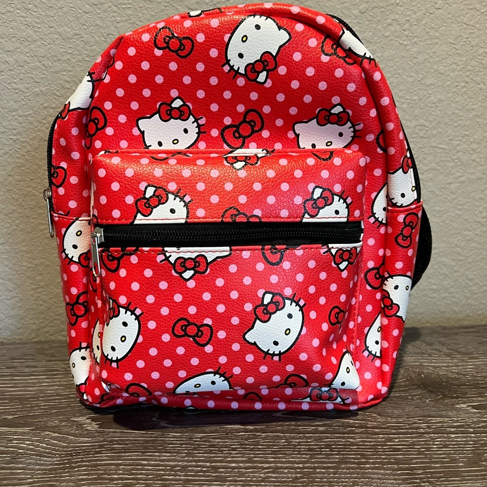NWT Hello Kitty Red and White Polka Dot mini Bag backpack